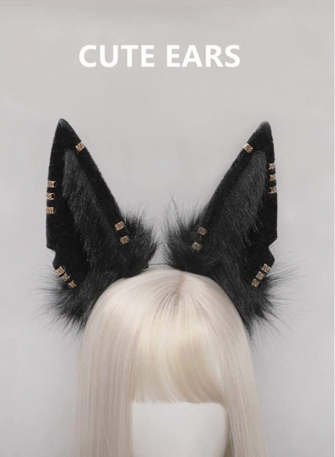 Cute Wolf Cat Dog Ears Headband Halloween Costume Party Headpiece Hair Accessories Hairband Headwear  - Image 2