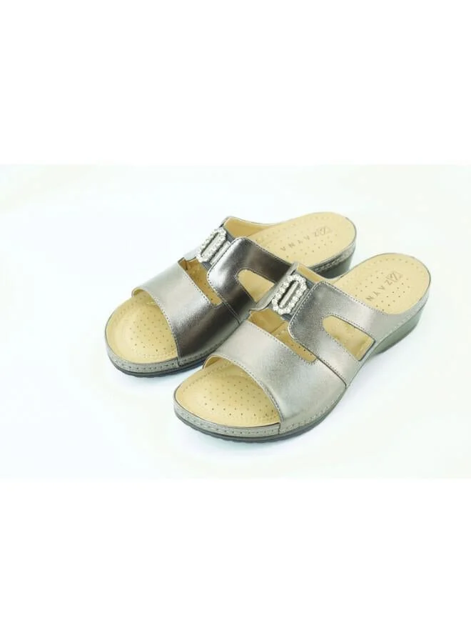 Zayna 221-3158 Zayna Woman Slip-On Comfort Sandals 88998-37 Pewter