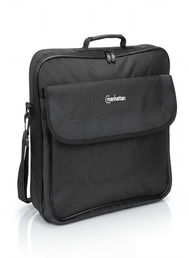 MANHATTAN 17.3-Inch Laptop Shoulder Bag Carrying Case - Briefcase Style, Full Clamshell Opening, Padded Compartments - Computer, Tablet, Notebook - 3 Yr Mfg Warranty - Black, 439992 - Image 1