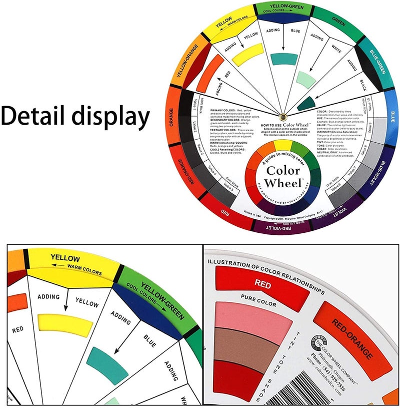 Generic The Art Box Color Card A Handy Color Mixing Guide for Students Amateurs and Professionals Definitions Color Relationships Color Wheel and More  - Image 4