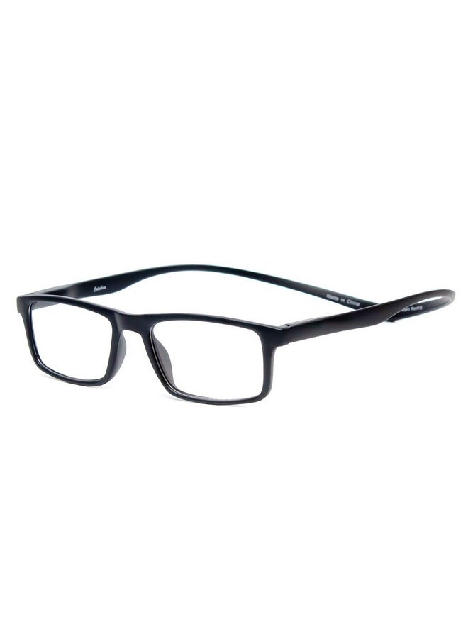 Magz - Gramercy Rectangle Reading Glasses +2.50 Matte Black Men/Women One Power Readers Neck Hanging Magnetic Rear Connecting - Image 1