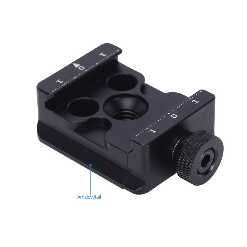 NICEYRIG Quick Release Clamp for Arca-Swiss Type, with Dovetail Plate 2-in-1 Functional Adapter Applicable for DJI RS 3 Mini/RS 3 Pro/RS 2 / RSC 2 / Ronin SC, 90° Direction Switch - 551 - Image 2