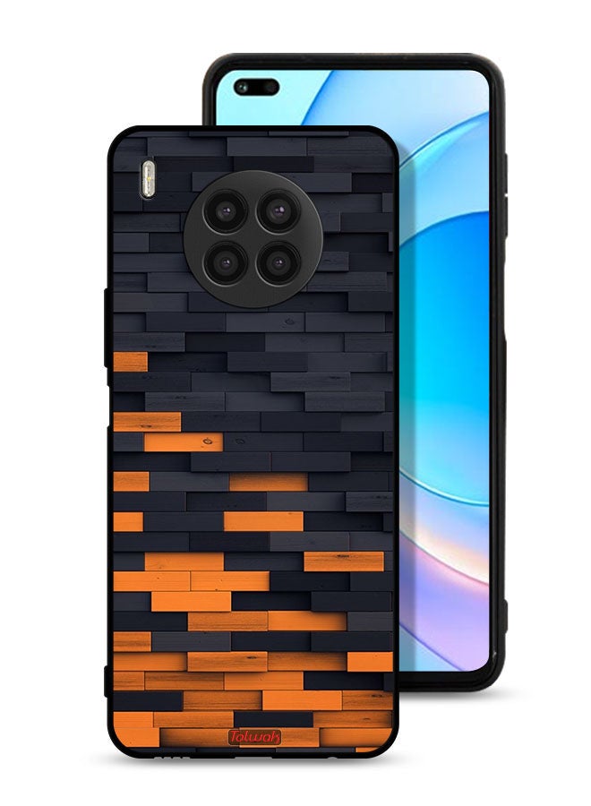 Tolwak Huawei nova 8i Protective Case Cover Wooden Wall - Image 1