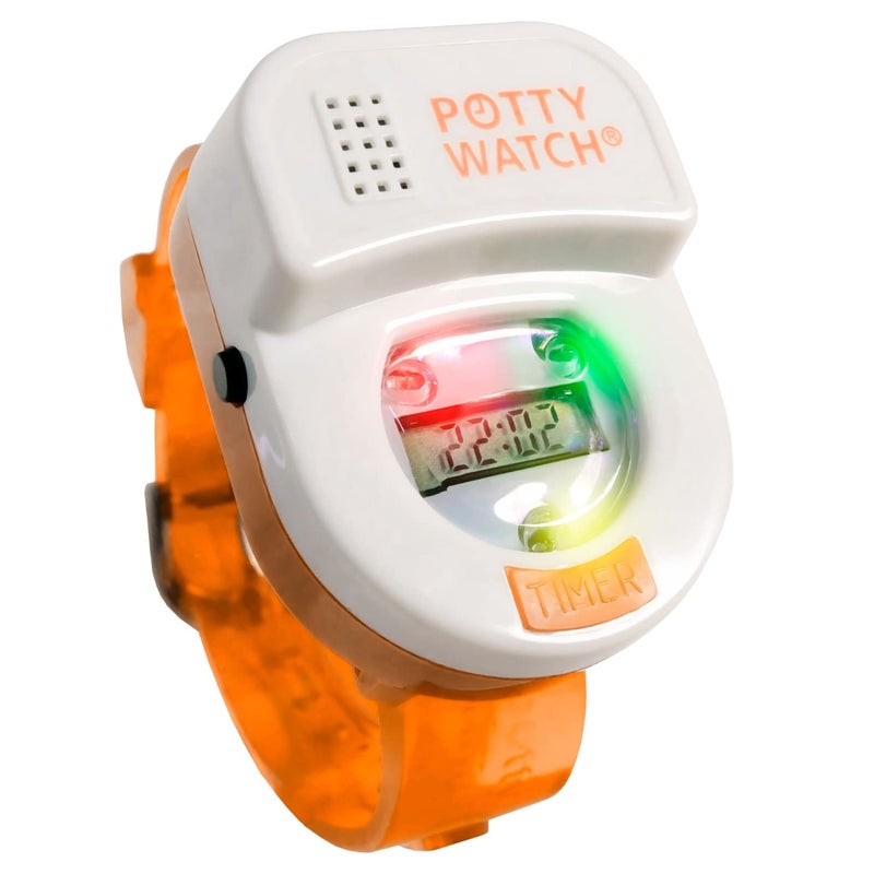 Potty Time Orange Potty Watch for Kids - Potty Training Watch with Battery Replacement Kit - 3 Flashing Lights & Music - 30/60/90 Min Timer - Waterproof & Adjustable Strap - Image 4