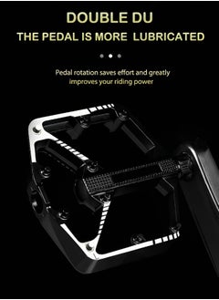 GROIC 2 Pcs Mountain Bike Pedals, MTB Bicycle Flat Pedals, Alloy Aluminum Durable Sealed Bearing for Most Bikes BMX MTB Enduro Lightweight Pedals  - Image 4