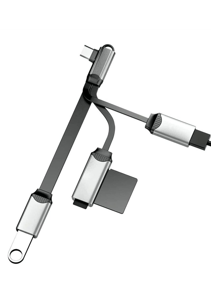 كابتن تيك 4-in-1 USB C Hub with SD TF Card Reader, Multiport Adapter for MacBook, Phone, Tablet and Type C Laptop - Image 1