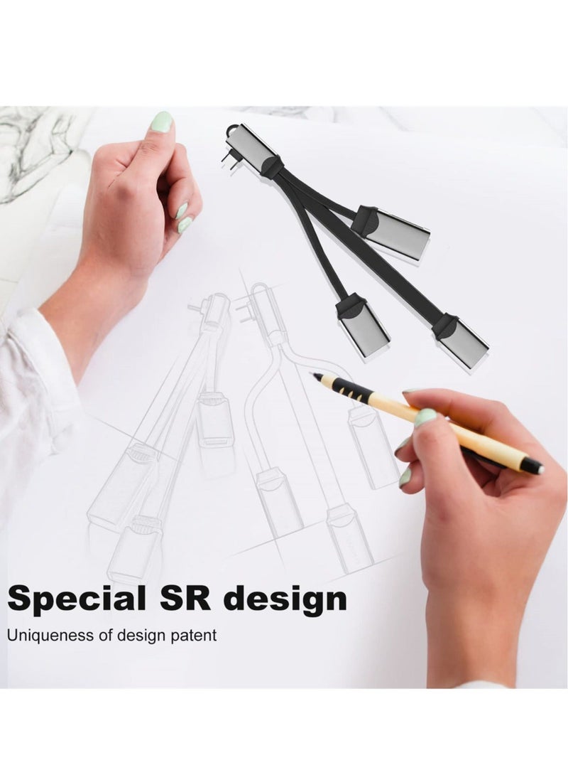 كابتن تيك 4-in-1 USB C Hub with SD TF Card Reader, Multiport Adapter for MacBook, Phone, Tablet and Type C Laptop - Image 3