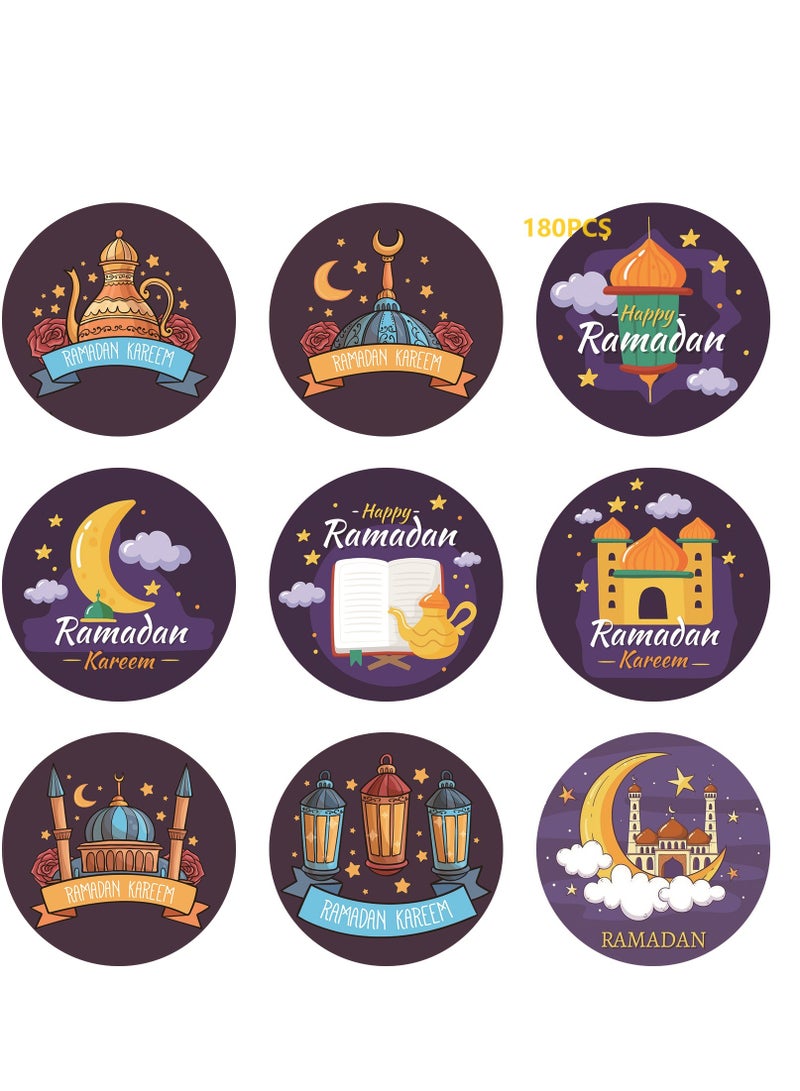 general 180 Pcs Eid Mubarak Stickers For Party Decorations Ramadan Sticker Kit Ramadan Kareem Labels For Eid Party Decorations
