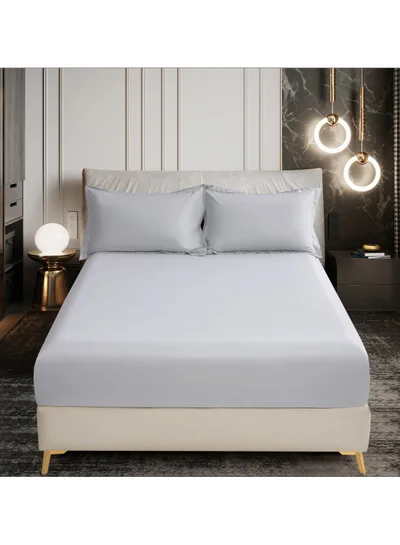 Donetella Bedding Fitted Sheet - Fits 90x190 Cm Bed For Single Bed 2 Pcs (1 Fitted Sheet and 1 Pillowcase) - 30 Cm Deep Pocket - Solid Bed Sheet