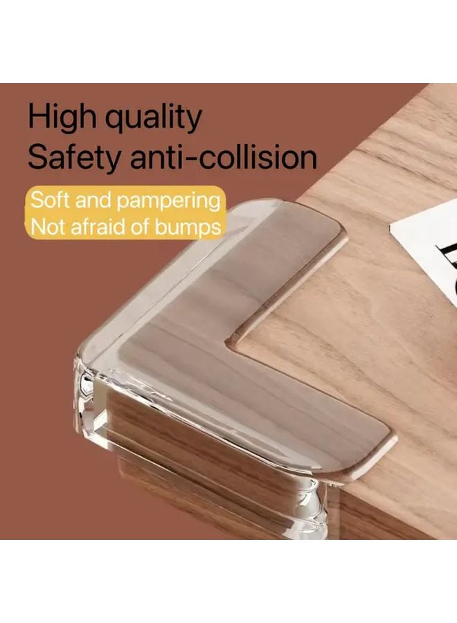 L Shape 4pcs Transparent Table Corner Protectors Heavy Duty Soft Cushioned Safety Caps - Image 4