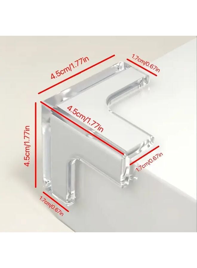 L Shape 4pcs Transparent Table Corner Protectors Heavy Duty Soft Cushioned Safety Caps - Image 5