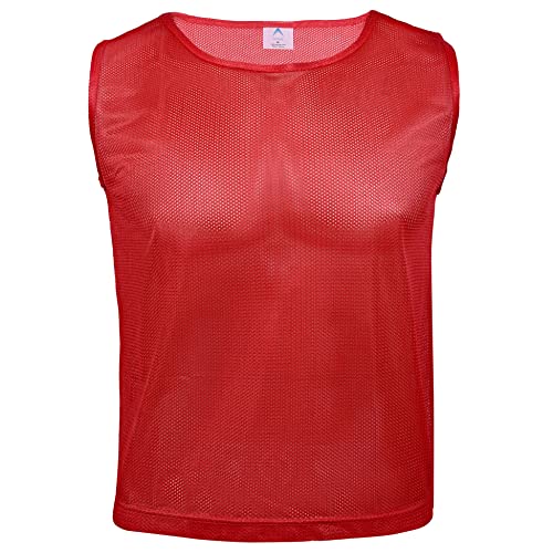 Athllete Duramesh Numbered pinnies (12 Pennies) - Kids Youth and Adult Pinnies, Numbered Penny Jerseys for Soccer, Basketball, Football (Flame Orange Numbered, Medium) - Image 2