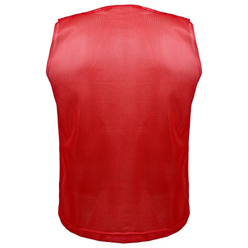 Athllete Duramesh Numbered pinnies (12 Pennies) - Kids Youth and Adult Pinnies, Numbered Penny Jerseys for Soccer, Basketball, Football (Flame Orange Numbered, Medium) - Image 3