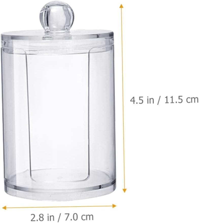 Divik Divik Cosmetics Makeup Storage Holder Box Transparent with Lid Makeup Removal Cotton Pad Tissue Wipes Swab Holder for Women 1Pcs  - Image 4