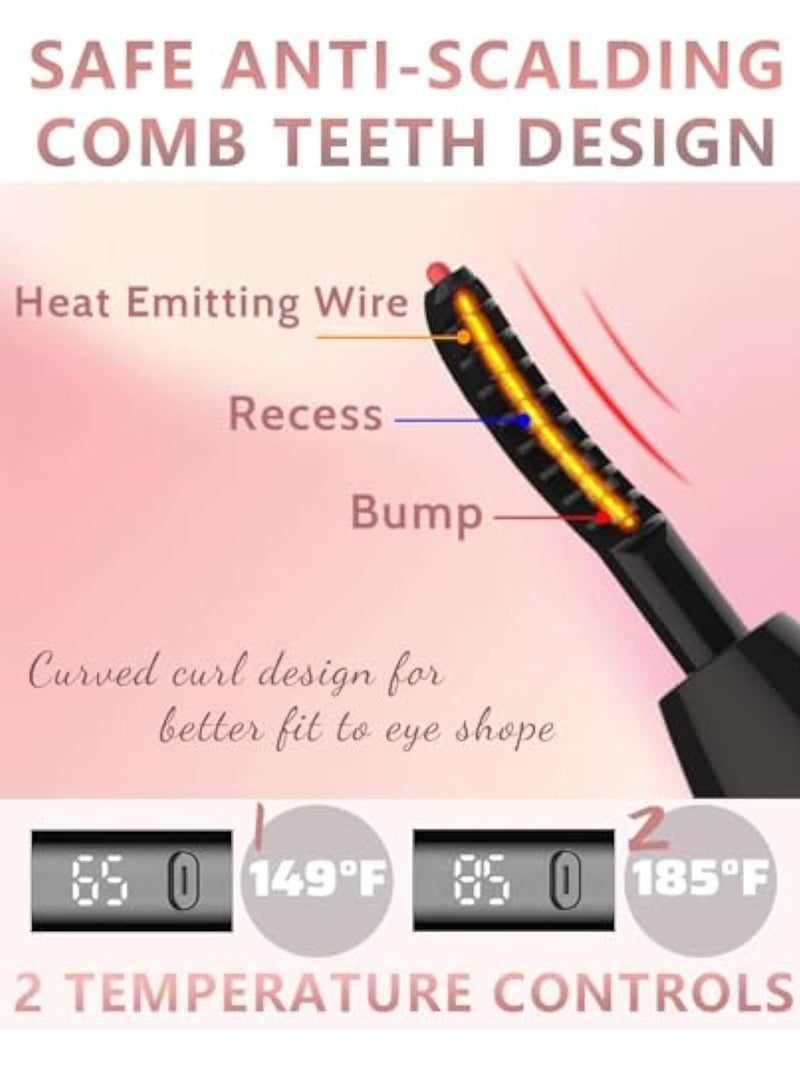 KASTWAVE Heated Eyelash Curlers, Extra Curl Lash Curler, USB Rechargeable, Electric Eyelash Curler with 2 Heating Modes, Anti-Burn Mini Lash Curler, Eye Lashes Tool for Women - Image 3