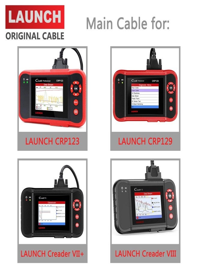 LAUNCH Original Main Cable for LAUNCH CRP123, CRP129, Creader VII+, Creader VIII OBD2 OBD-II Diagnostic Scanner Replacement Cable - Image 3