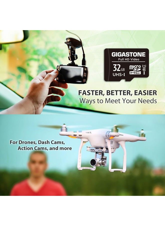 Gigastone 32GB 5-Pack Micro SD Card, Full HD Video, Surveillance Security Cam Action Camera Drone, 90MB/s Micro SDHC UHS-I U1 C10 Class 10 - Image 5