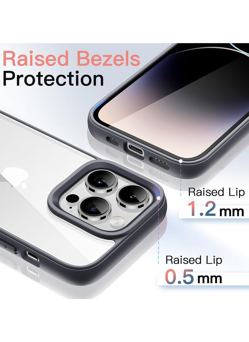 Case for iPhone 16 Pro 6.3-Inch, Shockproof Phone Bumper Cover, Solid Color Matte TPU Frame, Anti-Scratch Clear Back (Titanium) - pzsku/Z69AC800538744A26AD45Z/45/_/1733951054/8d675f7f-0a78-415e-96b2-90cdfddbf1ac