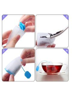 Generic 4 Pack Reusable Silicone Tea Bags Loose Leaf Tea Infuser Strainer Set Premium Tea Filter with Long Rope for Tea Cups Mugs and Teapots (Colors Random)  - Image 4