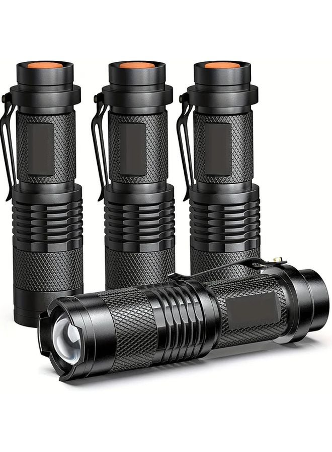 4pcs LED Mini Flashlight Adjustable 3 Modes Handheld Tactical Light for Camping Hiking - Image 1