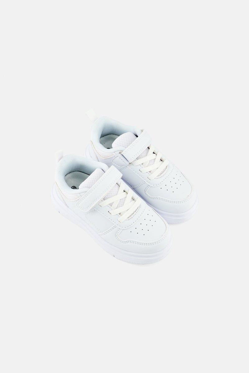 RBX Toddlers Girl Velcro Closure School Shoes, White - Image 4