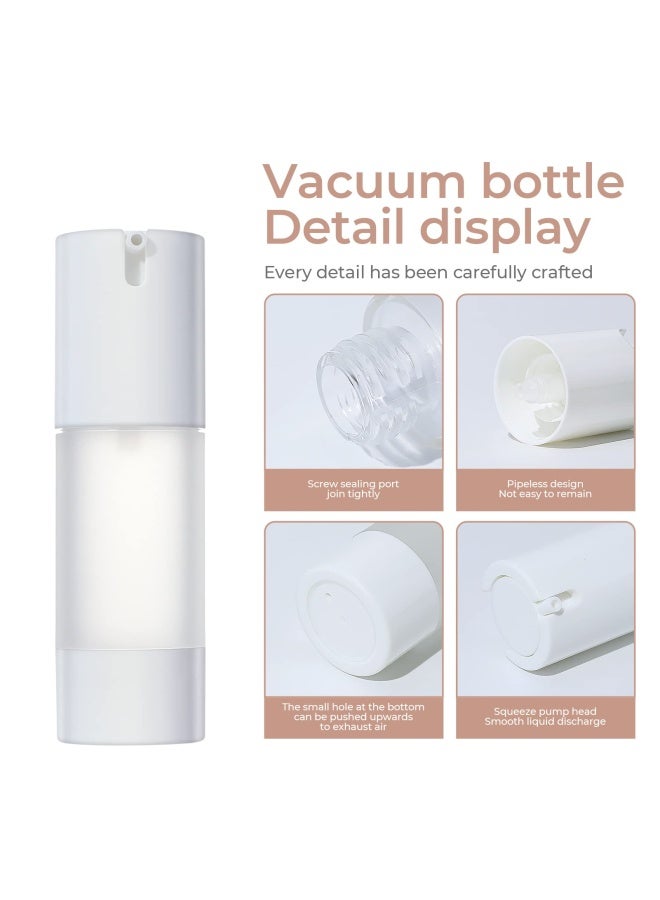 longway 3pcs Empty Refillable Airless Pump BottleTravel Foundation ContainersAirless Cosmetic Pump Bottle for Hand Sanitizer TonerGelHair Oil Lotion and Face Cream 1oz30ml frosted - Image 3