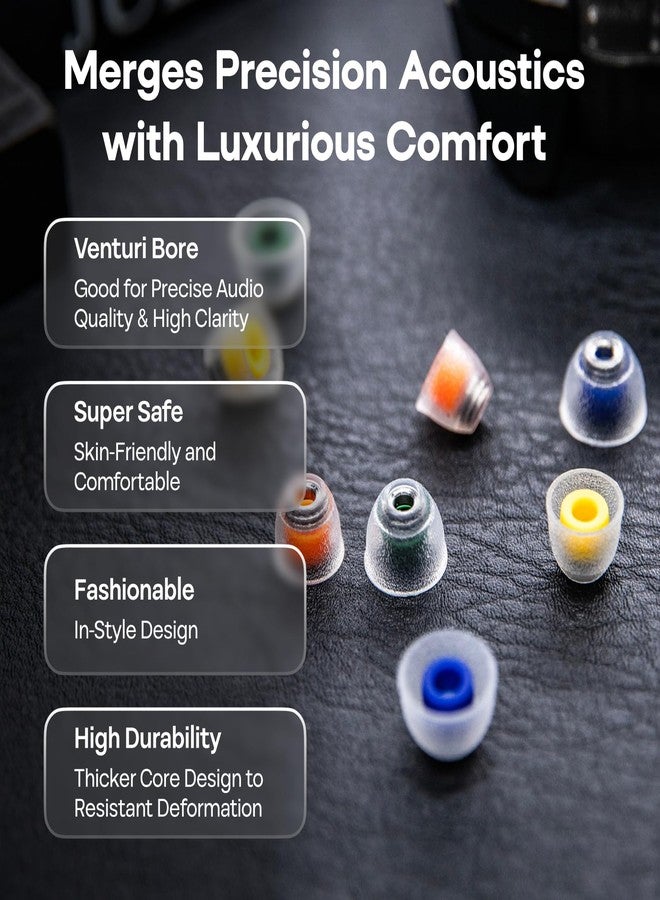 Linsoul Tangzu Tang Sancai Noble Earbud Tips,Stainless Steel IEM Ear Plugs,Replaceable Liquid Silicone Eartips,4 Pairs,Optional XS/S/M/L Size for in Ear Earphones (XS/S/M/L- Each Size) - Image 5