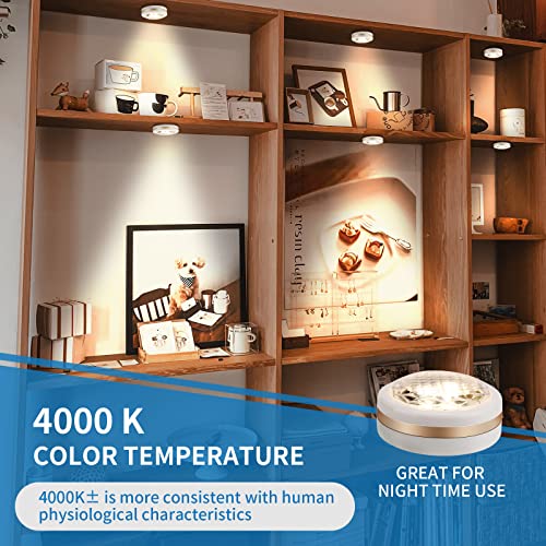 LEASTYLE Puck Lights with Remote,Wireless Under Cabinet Lighting Battery Operated,Nightlight with Adjustable Brightness and Timer,Under Counter Light for Kitchen,Bedroom,Closet,Display,Bookshelf - Image 2
