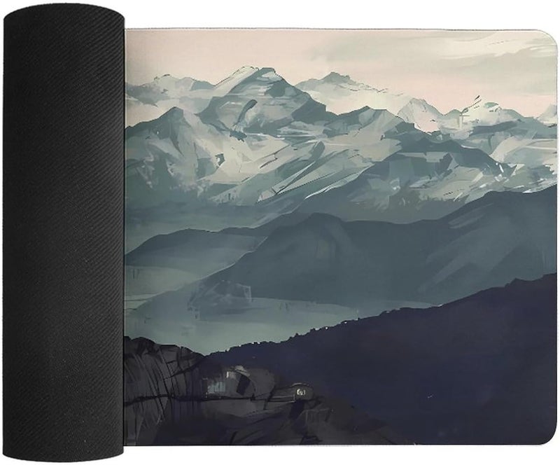 Keebik Gaming Mouse Pad, Mountain Fog Mouse Pad Large Extended Computer Mouse Mat Keyboard Full Desk Mousepad for Gaming, Office, Home 11.8x23.6 Inch - Image 3