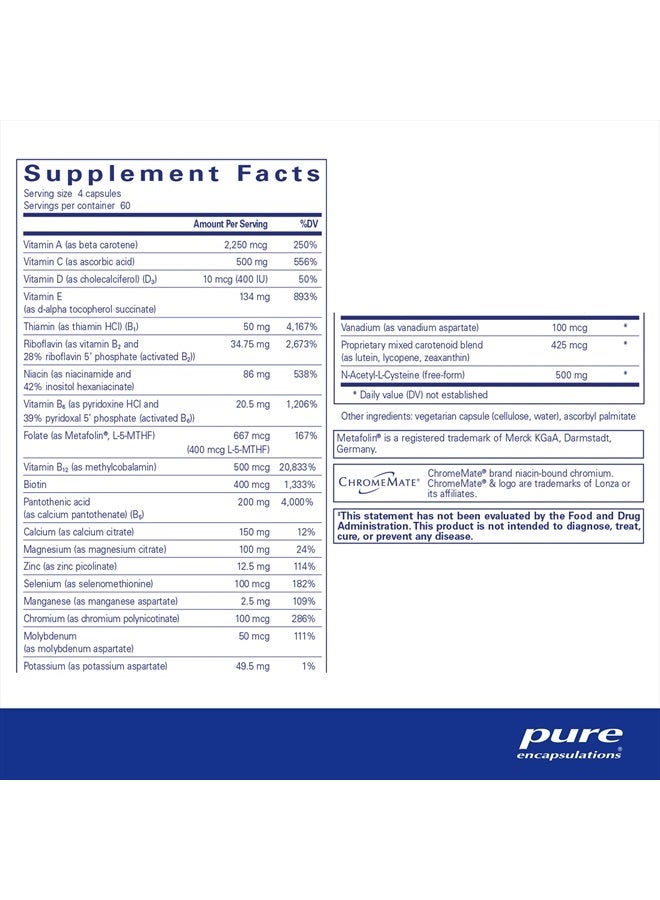 Pure Encapsulations Nutrient 950 with NAC | Helps Provide Additional Immune Support | 240 Capsules - Image 2