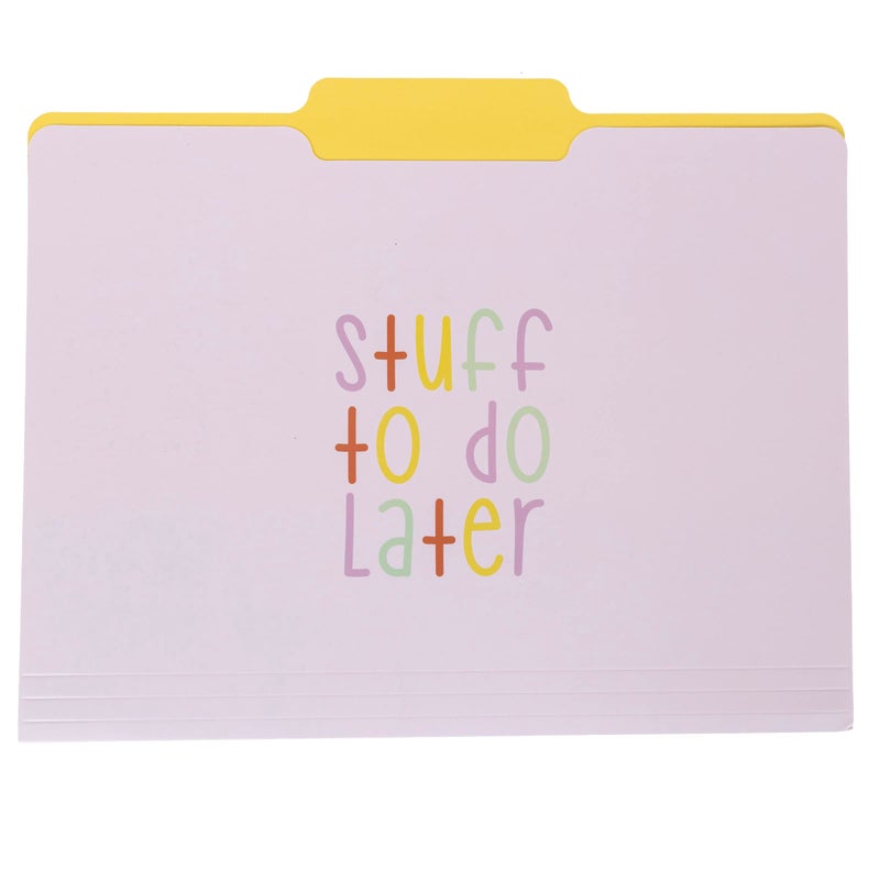 Graphique Designer â€œTrying My Bestâ€ File Folders | Set of 9 (3 Designs) | Letter Size Organizers | Decorative Office Supplies | Durable Coated Cardstock | 1/3-Cut Tabs - Image 4