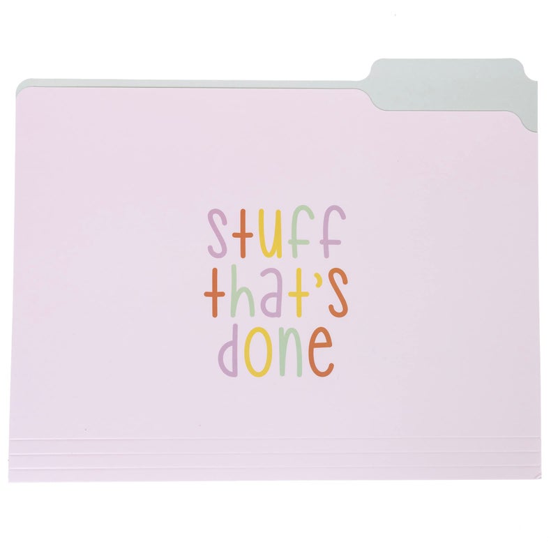 Graphique Designer â€œTrying My Bestâ€ File Folders | Set of 9 (3 Designs) | Letter Size Organizers | Decorative Office Supplies | Durable Coated Cardstock | 1/3-Cut Tabs - Image 5