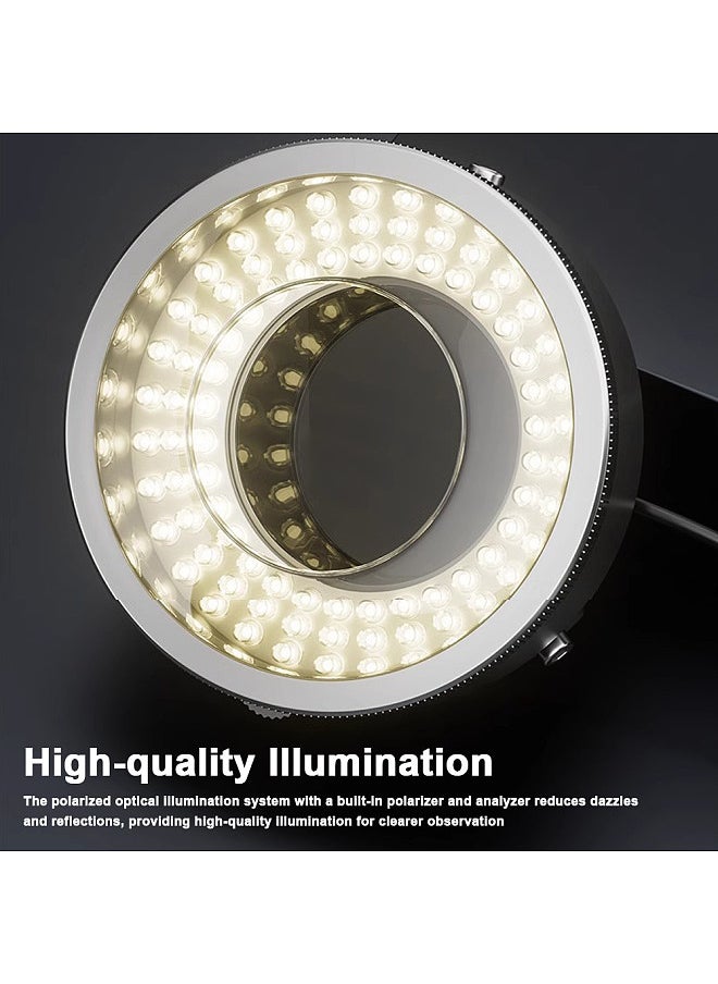 Generic - iFixes iL37 Microscope Polarized Optical System LED Illuminating Ring Light 96pcs LED Light Beads Microscope Glareproof Lights Source - Image 1