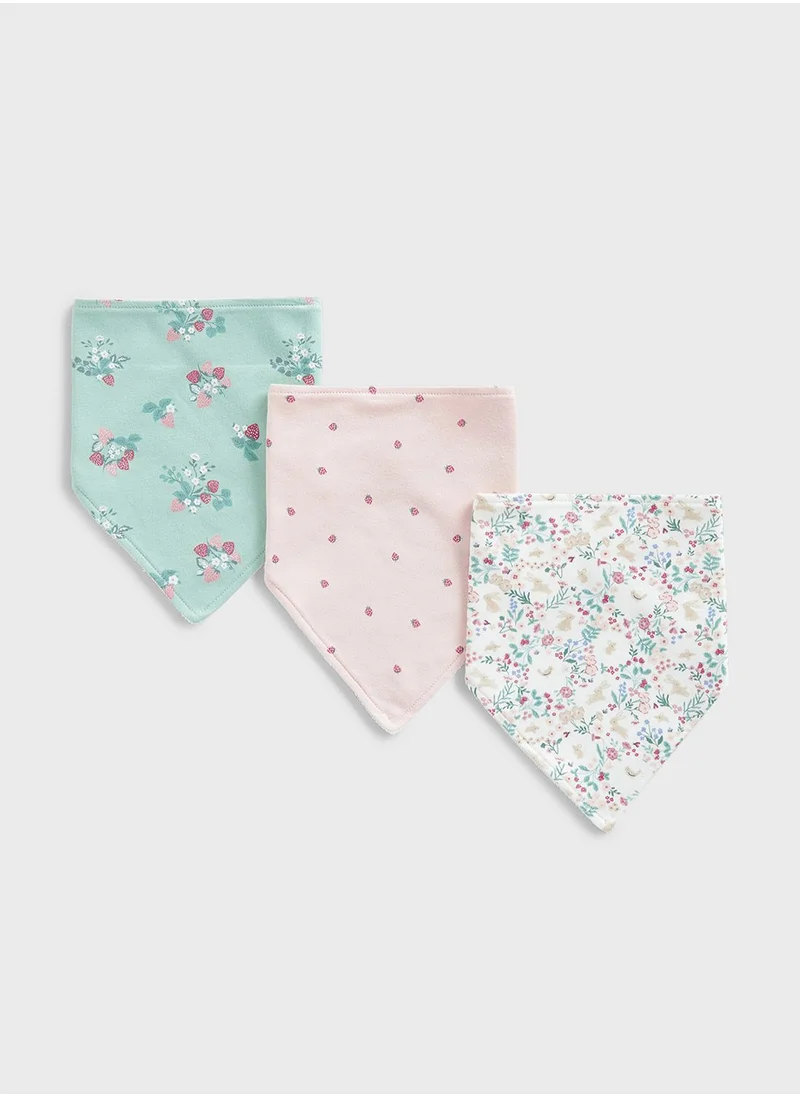 mothercare Floral Dribble Bibs - 3 Pack