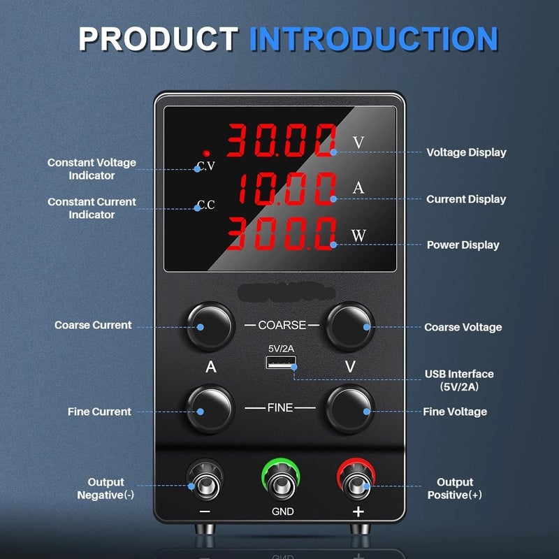 DC Laboratory DC Power Supply Adjustable 30V 10A 60V 5A 120V 3A Digit Display Voltage Regulator Lab Bench Power Supply - Image 3