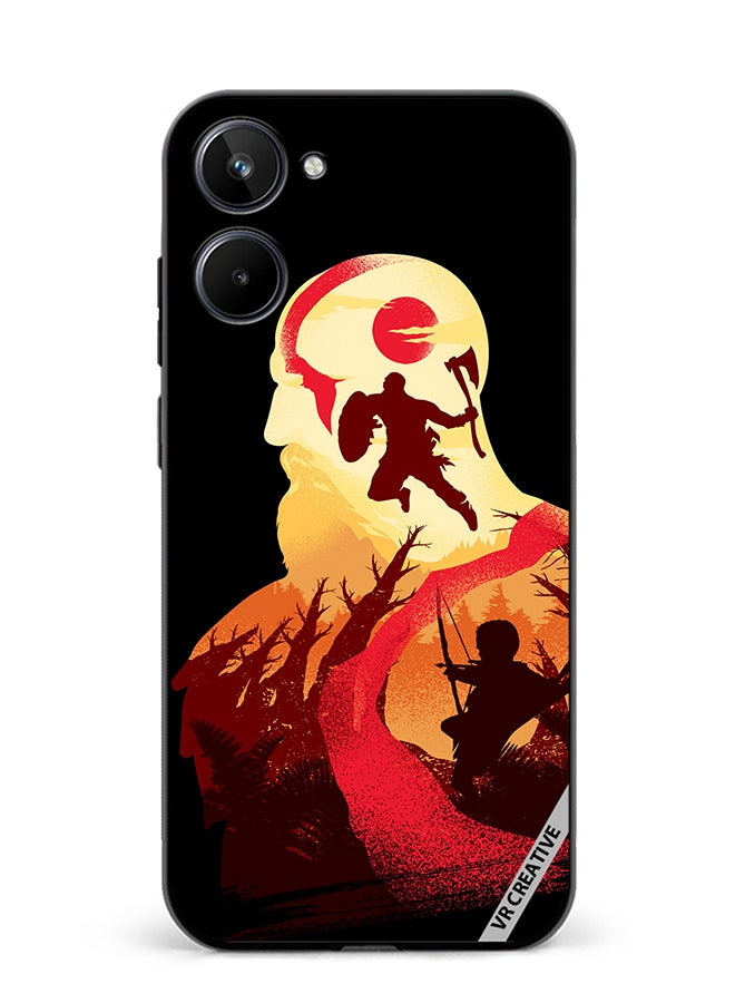 VR CREATIVE Protective Case Cover For Realme 10 God Of War Design Multicolour - Image 1