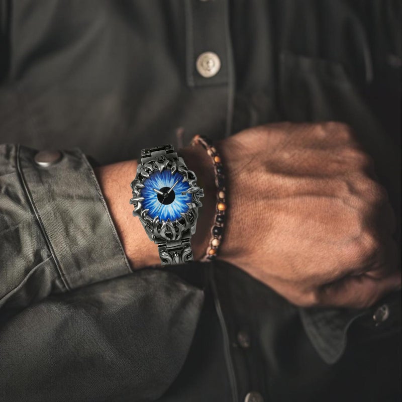 BARAMON Watch for Men Retro Fashion Vintage Wristwatch Casual Gothic Steampunk Quartz Analog Hand Watches Hip Hop Cool Alien Y2K Male Clock - Image 5