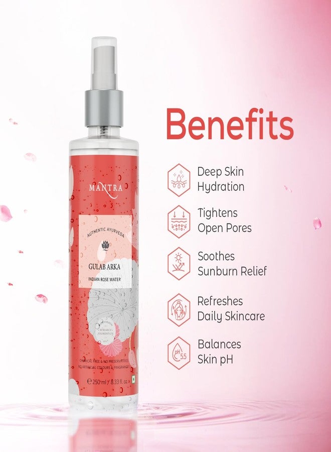 مانترا تونر مانترا جولاب أركا بماء الورد الهندي 100 مل | ماء الورد | خالٍ من البارابين | خالٍ من الكحول | ينظف ويرطب البشرة | يوازن ويعيد توازن درجة حموضة البشرة | مناسب لجميع أنواع البشرة - Image 3