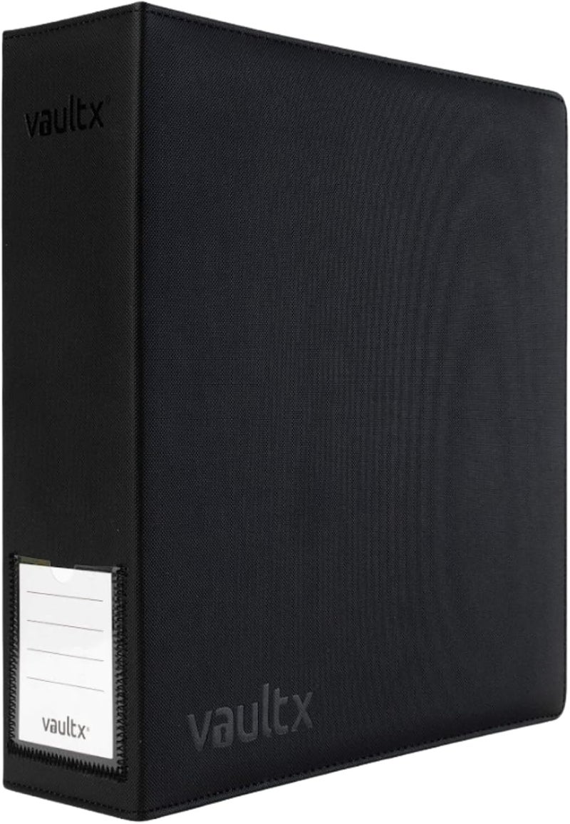 Vault X Trading Card 3 Ring Binder - Fits 9 Pocket Pages, Holds 900 Cards, Exo-Tec Material, Easy Open D-Ring Clip Folder (Black/Electric Green, Large) - Image 1