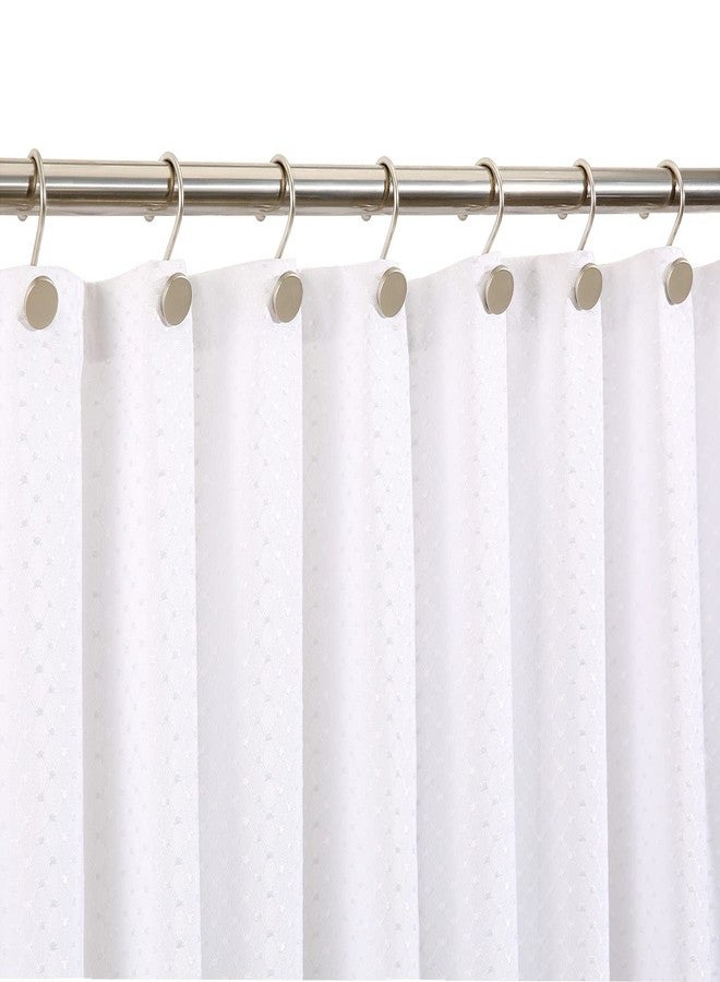 ZESLMG Shower Curtain Hooks, Nickel Shower Curtain Rings Rustproof Metal Round Decorative Shower Hooks Rings for Bathroom Shower Rods Curtains, Set of 12 Heavy Duty Solid Hooks - Image 4