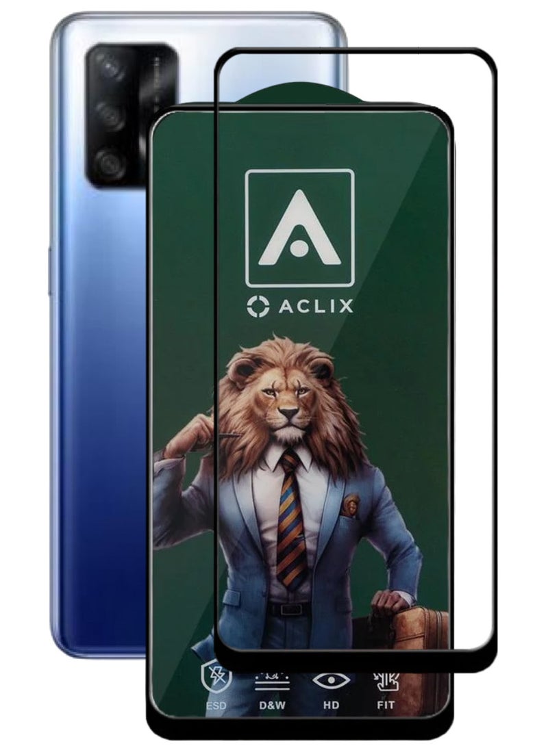 ACLIX Antistatic ESD Dustproof Premium Quality High Definition Tempered Glass Screen Protector Designed For Oppo A74 - Image 1