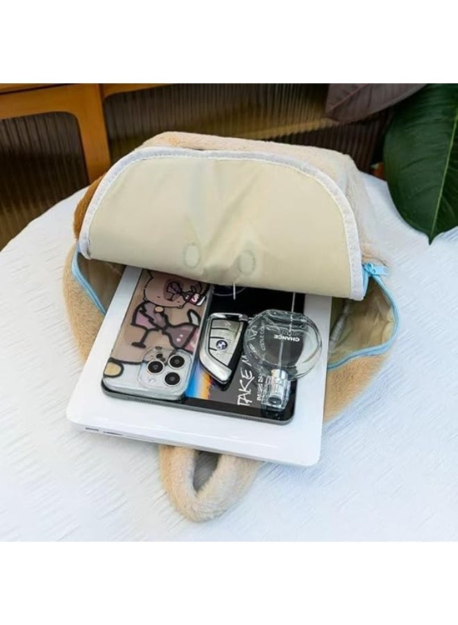 Velvet school bag for children, boys and girls | Cartoon print bag suitable for nursery and kindergarten | Lightweight backpack for toddlers, ideal for nursery, outings and travel, a great birthday gift for children - Image 2