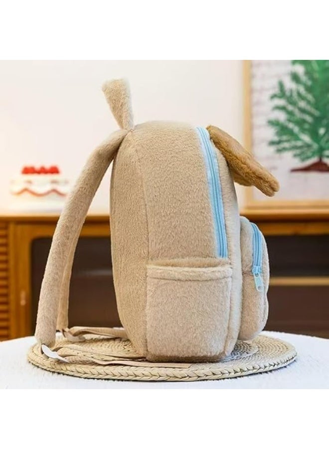 Velvet school bag for children, boys and girls | Cartoon print bag suitable for nursery and kindergarten | Lightweight backpack for toddlers, ideal for nursery, outings and travel, a great birthday gift for children - Image 4