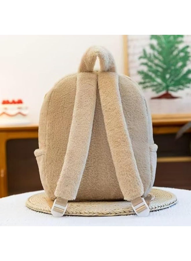 Velvet school bag for children, boys and girls | Cartoon print bag suitable for nursery and kindergarten | Lightweight backpack for toddlers, ideal for nursery, outings and travel, a great birthday gift for children - Image 3