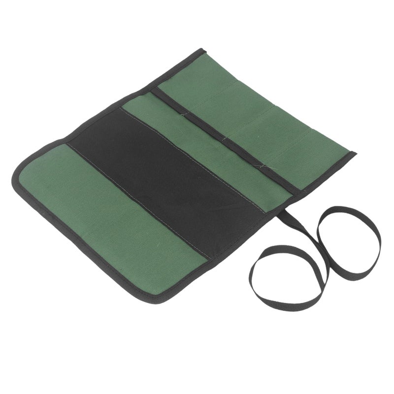 Chef Knife Roll Bag Canvas 4 Pocket Foldable Durable Knife Cultery Carrier for Home - Image 3