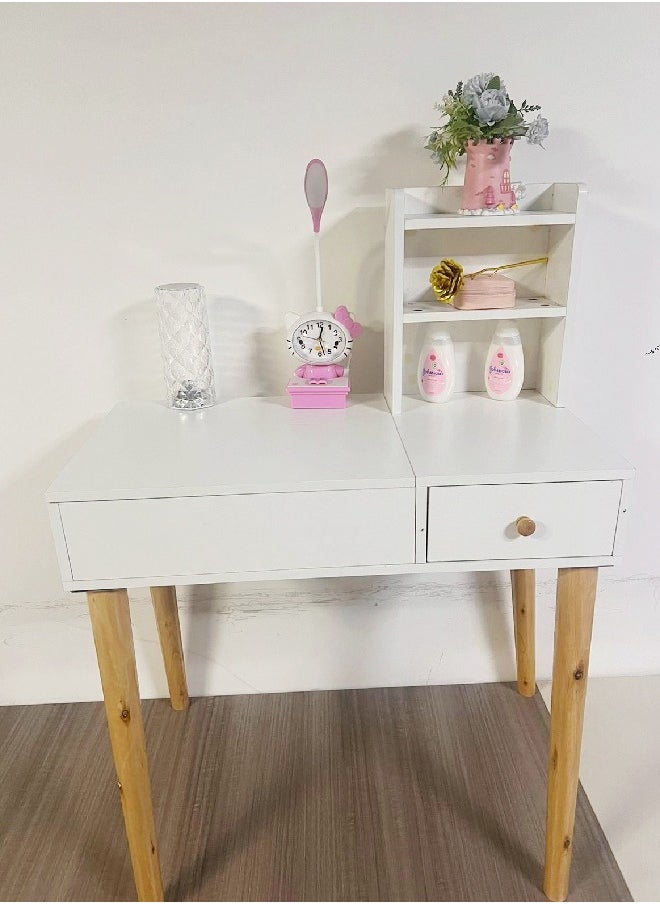C&C Home Multifunction Modern Design One Drawer Vanity Makeup Glass Mirror Dressings Storage Table 60 x 40 x 75 cm  - Image 3