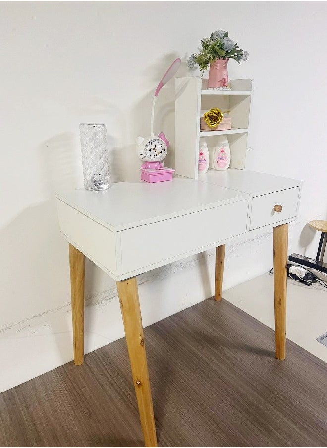 C&C Home Multifunction Modern Design One Drawer Vanity Makeup Glass Mirror Dressings Storage Table 60 x 40 x 75 cm  - Image 4