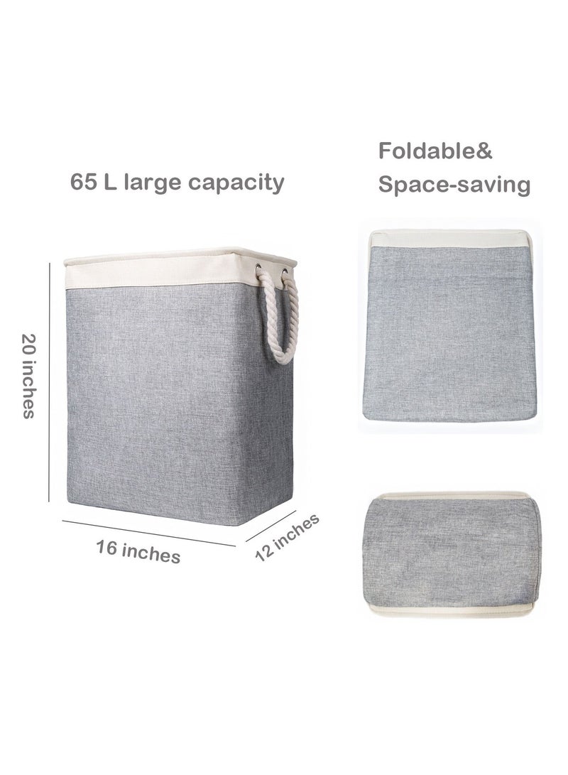 65L Laundry Basket with Handles - Image 5