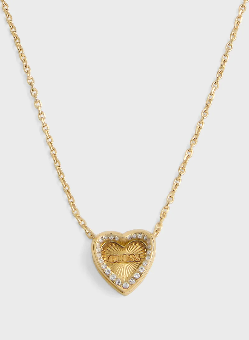 جس Amour Heart Long Necklace