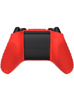 PlayVital Passion Red 3D Studded Edition Anti-slip Silicone Cover Skin for Xbox Series X/S Controller, Rubber Case Protector for Xbox Series X/S Controller with 6 Black Thumb Grip Caps - SDX3014  - Image 4